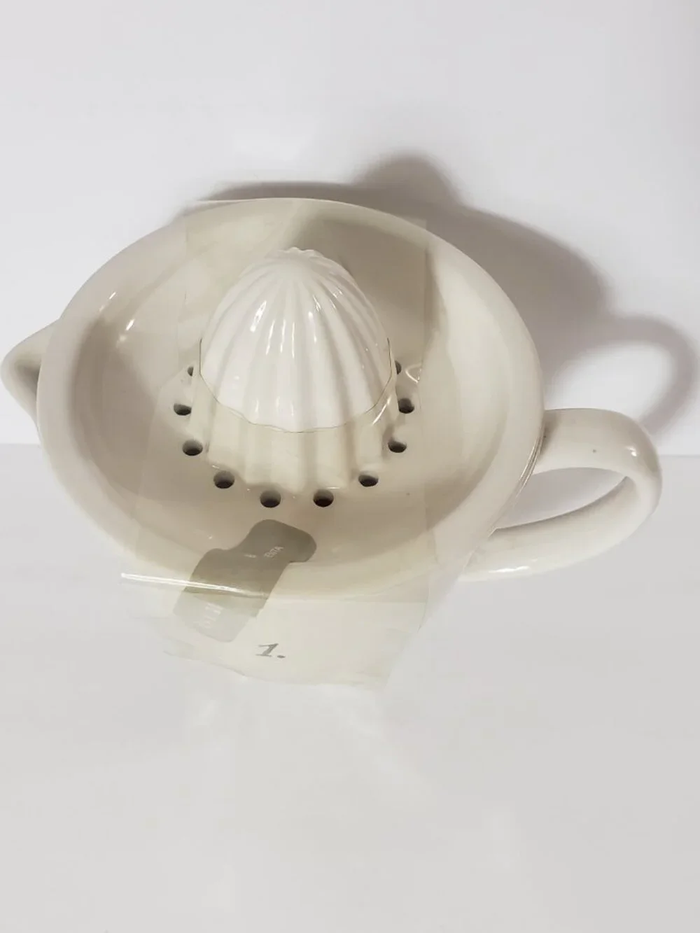 Rae Dunn Juicer Number 1 One Ceramic Ivory New